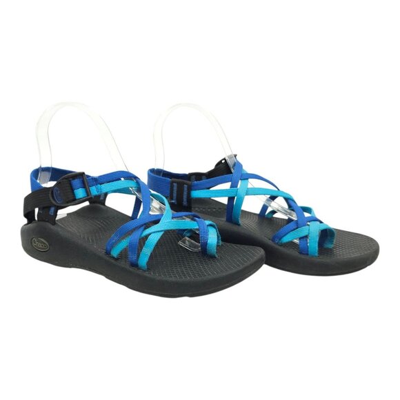 Chaco ZX/2 Classic Sandals Womens 8 Adjustable Straps Toe Loop Vibram Sole Blue - Picture 2 of 16